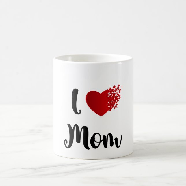 Taza De Café Mother's Day I Love Mom Heart Explosion Gift  (Centro)