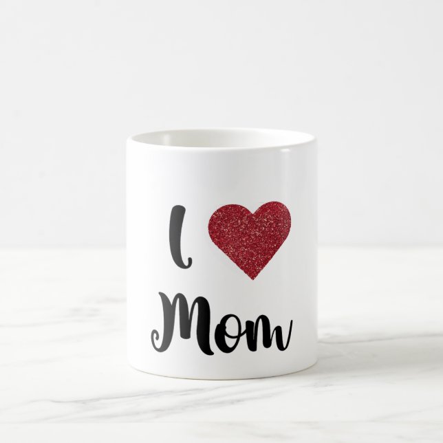 Taza De Café Mother's Day I Love Mom Heart Explosion Gift  (Centro)