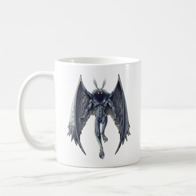 Taza De Café Mothman Cryptid Creature (Izquierda)
