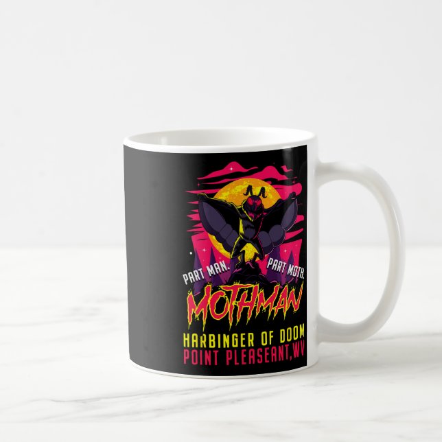 Taza De Café Mothman Fun Cryptiinger Part Man Part Moth (Derecha)