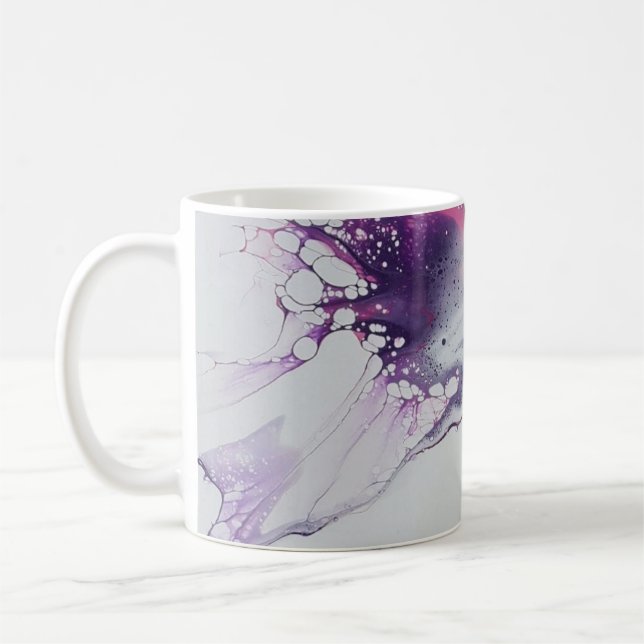 Taza De Café Motif abstrait rose. (Izquierda)