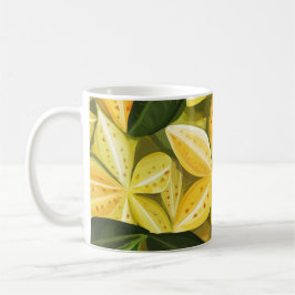 Taza De Café Motif caramboles exotiques 🌿 pour déco tropicale