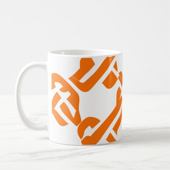 Taza De Café 🟡 Motif Celtique Marigold Jaune Élégant (Izquierda)
