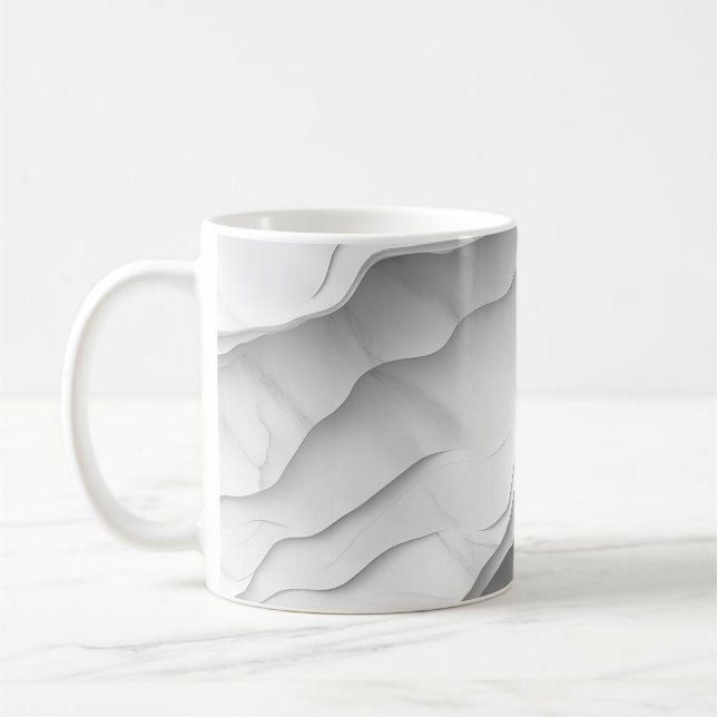 Taza De Café 🌊 Motif Marbré Épuré et Moderne 🌊 (Izquierda)