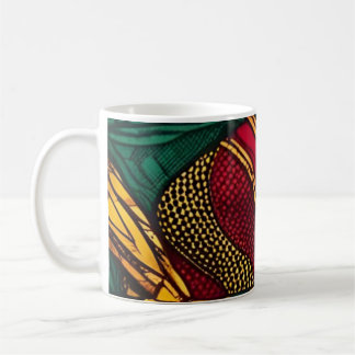 Taza De Café Motif Wax Africain – Explosion de Couleurs