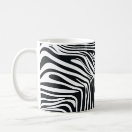 Taza De Café Motif zébré noir et blanc 🦓