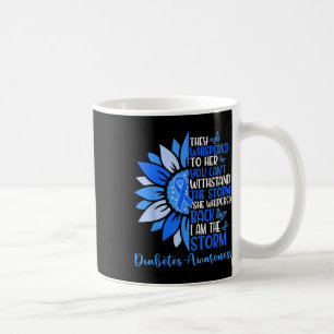 Taza De Café Motivación Apoyo Escuadrón Diabetes Azules Sunflow