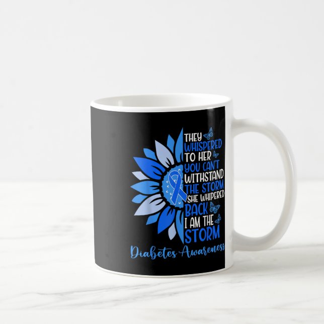 Taza De Café Motivación Apoyo Escuadrón Diabetes Azules Sunflow (Derecha)