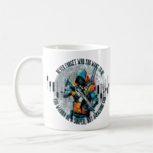 Taza De Café Motivación Comercial   Francotirador Cyberpunk   F
