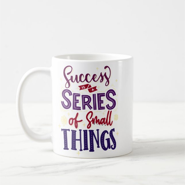 Taza De Café Motivación de éxito de cita de reproducción minima (Izquierda)