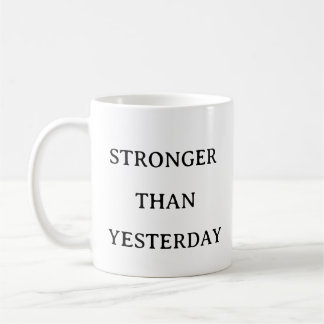 Taza De Café Motivación De Fitness - Más Fuerte Que Ayer Gimnas