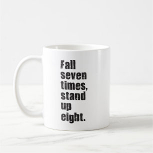 Taza De Café Motivación de gimnasio - Caer siete veces, levanta