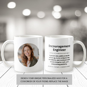 Taza De Café Motivación de la foto del ingeniero de estímulo Pe