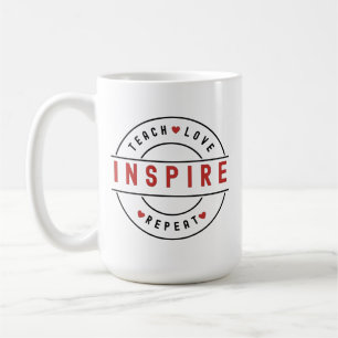 Taza De Café Motivación de repetición de amor de clase