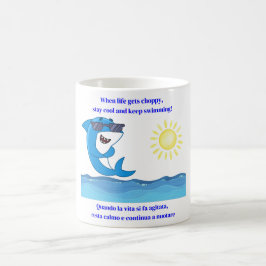 Taza De Café Motivación divertida del tiburón