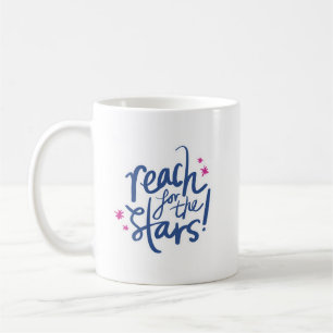 Taza De Café Motivación Minimalista ¡Alcanza las Estrellas Anim