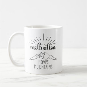 Taza De Café Motivación mueve montañas, gimnasio de éxito de hu