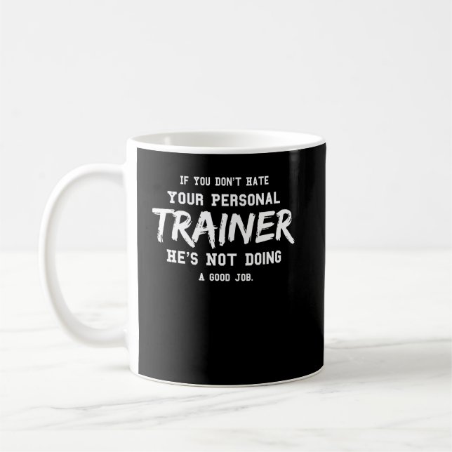 Taza De Café Motivación personal del gimnasio del instructor de (Izquierda)
