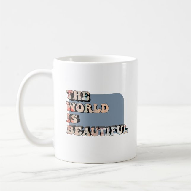 Taza De Café motivación vibra palabras para actitud positiva (Izquierda)