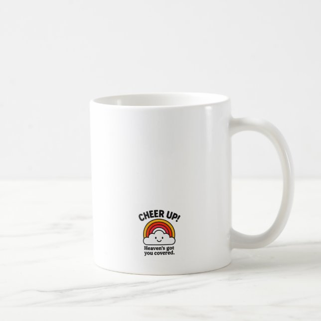 Taza de café motivacional Cheer Up Rainbow Cloud   (Derecha)