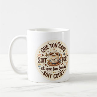 Taza De Café Motivation Matinale : Que ton Café soit Fort et to