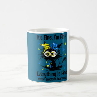 Taza De Café Motivational down syndrome awareness cat t21