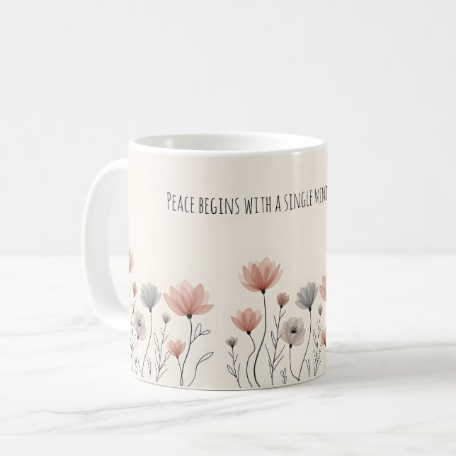 Taza De Café Motivational Peace Mug  (Anverso izquierdo)