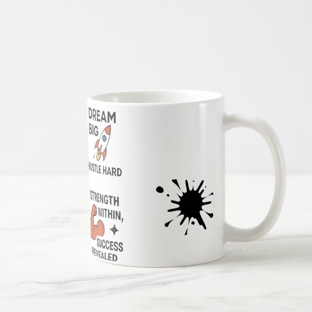 Taza De Café Motivational Quote Coffee Mug – Inspire, Hustle &  (Derecha)
