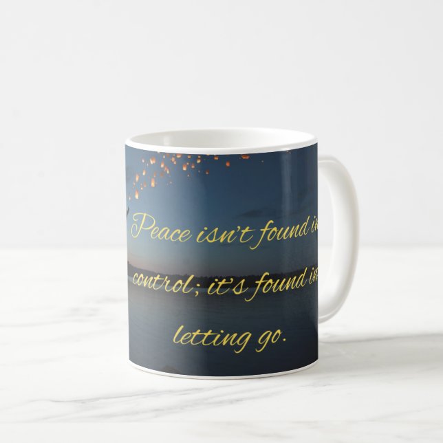 Taza De Café Motivational Quote Mug: Finding Peace (Anverso derecho)