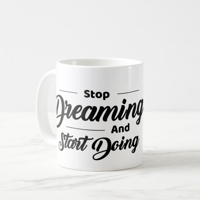 Taza De Café  Motivational Quote Mug with Eagle (Anverso izquierdo)