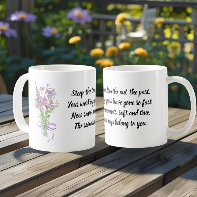 Taza De Café Motivational Retirement Quote Purple Wildflower (Subido por el creador)