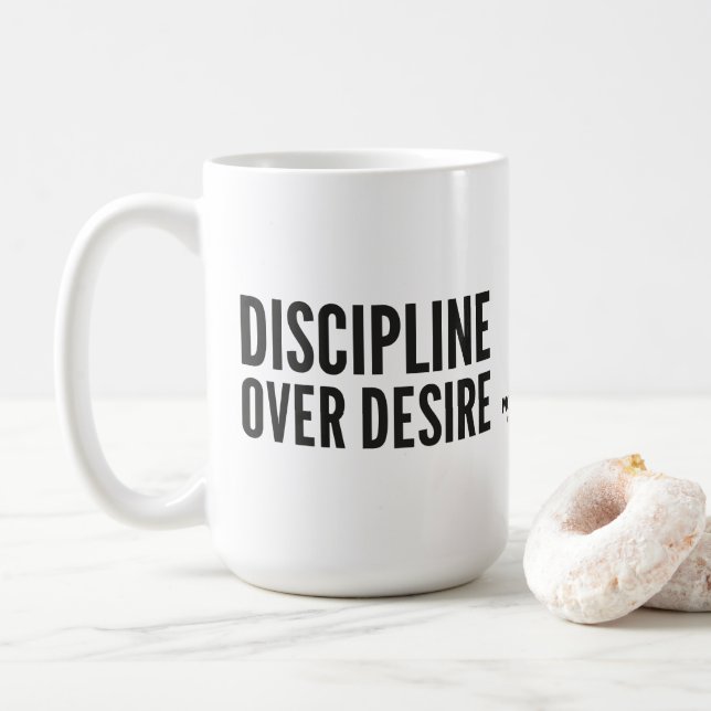 Taza De Café MOTIVATIONALISM© DISCIPLINE_Mok (Con donut)
