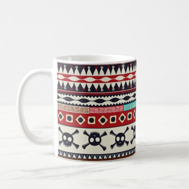 Taza De Café Motivo aztec, diseño de patrones sin inconveniente (Izquierda)