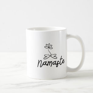 Taza De Café Motivo Namaste Loto Para Espiritualidad Meditación