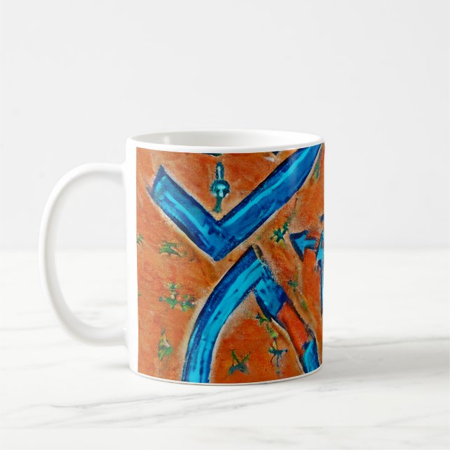 Taza De Café Motivos bereberes amazigh, signos y símbolos abstr (Izquierda)