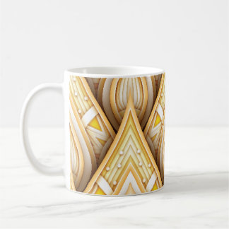 Taza De Café Motivos Étnicos Oro: Lujoso y Sin Marea