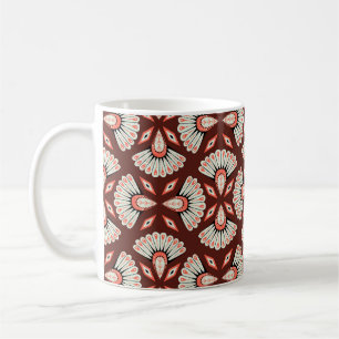 Taza De Café Motivos Geométricos Pequeños: Patrón Textil de Dec