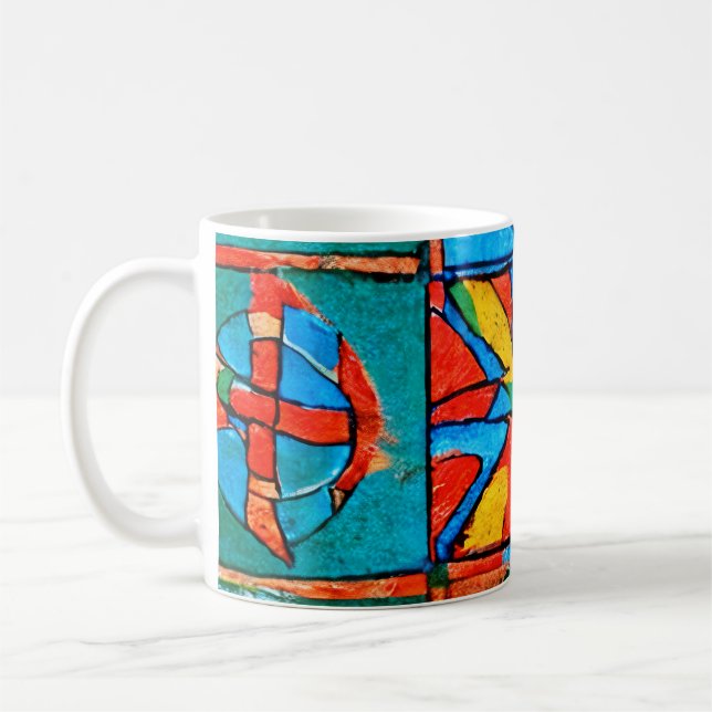 Taza De Café Motivos, signos y símbolos bereberes amazigh abstr (Izquierda)