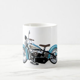 Taza De Café Moto azul vintage