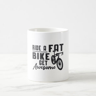 Taza De Café Moto de moto gorda una bicicleta gorda que se vuel