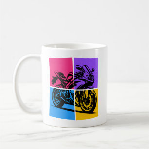 Taza De Café Moto deportiva Pop Art