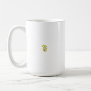 Taza De Café Moto floral naranja con patrones simétricos en un