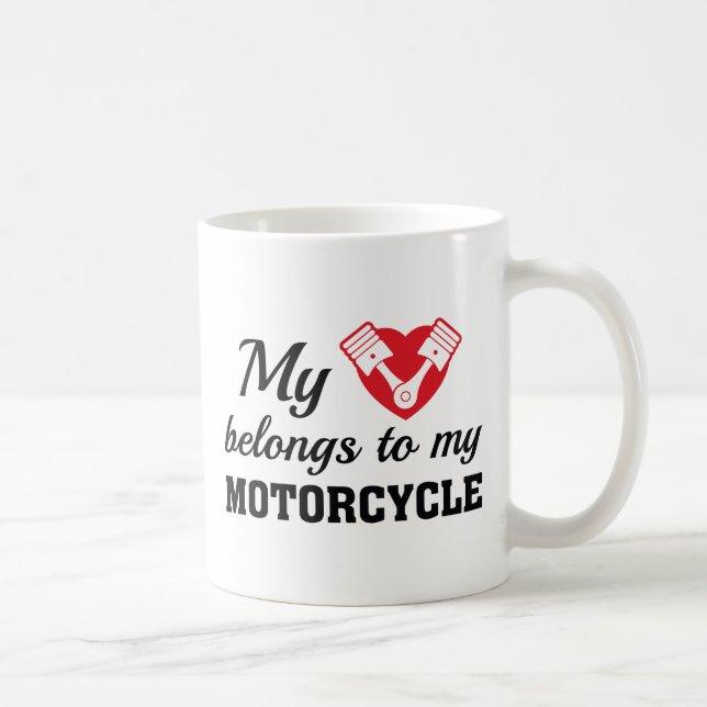 Taza De Café Moto Heart Belongs (Derecha)