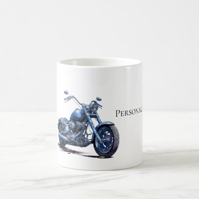 Taza De Café Motocicleta azul (Centro)