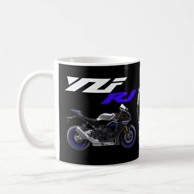 Taza De Café Motocicleta azul R1 Sportsbici (Izquierda)