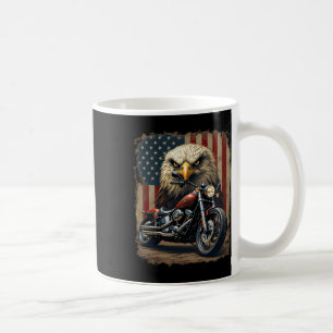 Taza De Café Motocicleta Bandera De EE. UU. Retro Chopper Moter