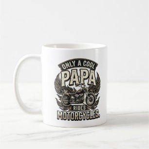 Taza De Café Motocicleta Cool Papa Motociclista Antiguo