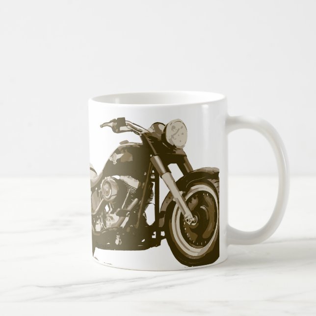 Taza De Café Motocicleta de Brown Harley (Derecha)