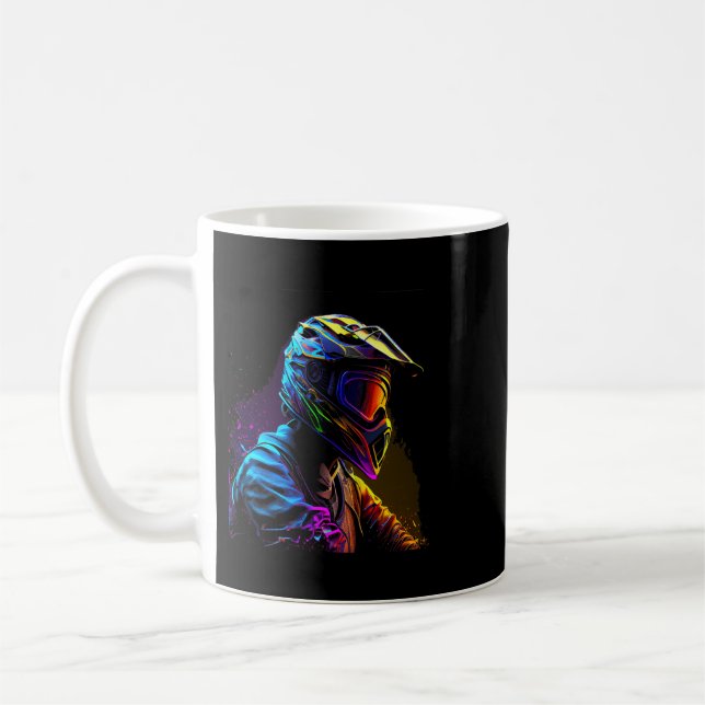 Taza De Café Motocicleta de casco de motocicleta enduro motocic (Izquierda)