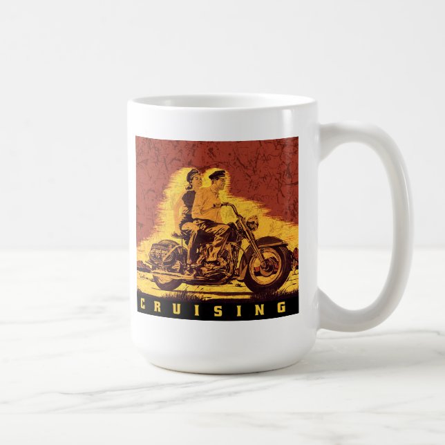 Taza De Café Motocicleta de crucero de época (Derecha)